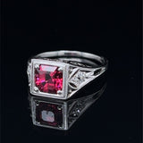 Eighteen Carat White Gold Spinel and Diamond Set Ring