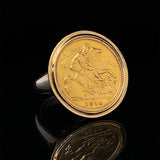 22 克拉黄金主权硬币套装戒指