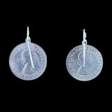 Australian Silver Shilling Earrings