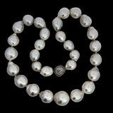 South Sea Pearl Baroque Neclace With Diamond Clasp
