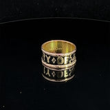 Eighten Carat Yellow Gold "In Memory of " Australian Ring