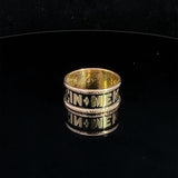 Eighten Carat Yellow Gold "In Memory of " Australian Ring