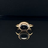 9 Carat Oval Banded Agate Set Ring