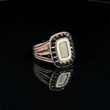 Antique Fifteen Carat Rose Gold Mourning Ring