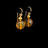 Faceted Honey Balatic Amber Drop Earrings