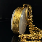 Pingente vinagrete russo em ouro amarelo 18 quilates em colar prateado dourado