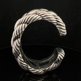 Sterling Silver Woven Cable Cuff Bangle By David Yuman