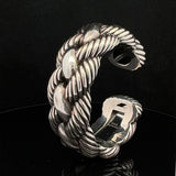 Sterling Silver Woven Cable Cuff Bangle By David Yuman