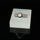 Single Old Mine Cut Solitair Diamond Ring