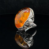 Sterling Silver Baltic Amber Ring