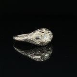 Platinum Diamond Art Deco Ring