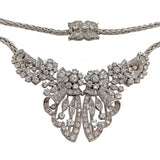 Platinum Diamond Pendant/Brooch/Dress Clip/Earring Ensemble