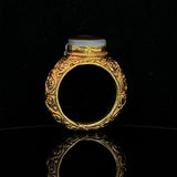 18th Century Gold Agate Budda Eye Ring