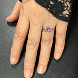 Pink Sapphire And Diamond Ring