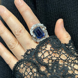 Platinum Tanzanite and Diamond Ring