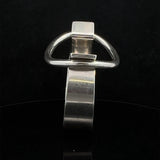 Sterling Silver Modernist Cuff "Ring" Bracelet By Hans Hansen
