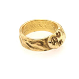 18ct Yellow Gold Ring With Engraved Woman's  Face