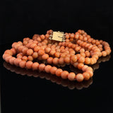 Antique Triple Strand of Graduated Angle Skin Coral Necklace