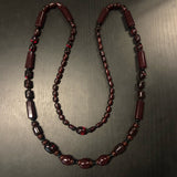Faux Cherry Amber and Vintage Bead Necklace