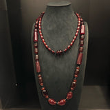 Faux Cherry Amber and Vintage Bead Necklace
