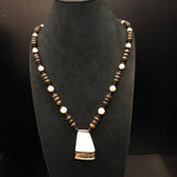 Antique Ivory And Shakudo Necklace