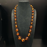 Amber And Agate Bead Necklace