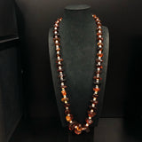 Amber and Howlite Bead Necklace