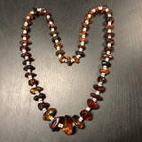 Amber and Howlite Bead Necklace