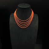 Five Strand Natural Coral Necklace