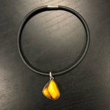 Sterling Silver Baltic Amber Set Pendant