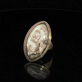 Eghteenth Century Scenic Navette Mouring Ring