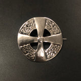 Silver Celtic Round Brooch