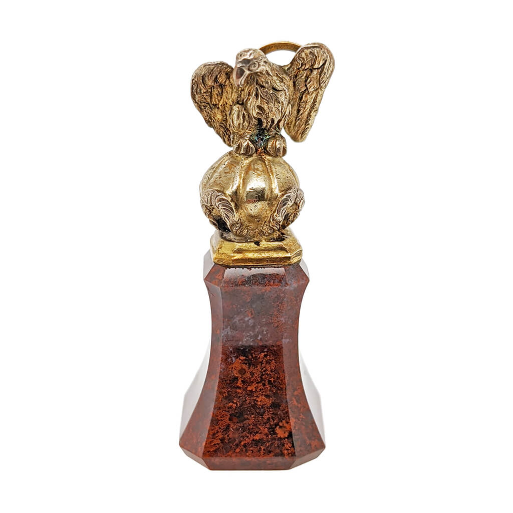 Antique Silver Gilt and Agate Seal