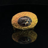Garnet Intaglio Set  Gandharan Gold Ring.