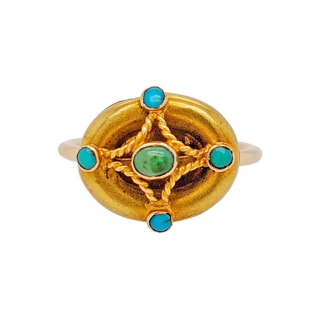 Gold & Turquoise Ring