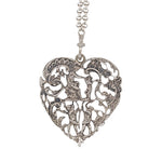 Silver Victorian Heart Pendant